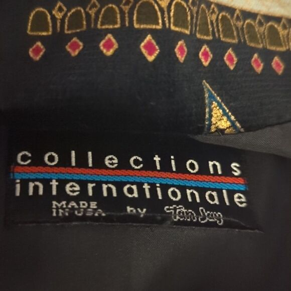 Vintage Tan Jay velour textured jacket volup - Picture 2 of 8